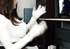 White Anine Pt4! Pornhub and chill in female mask Anine!