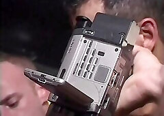 Blake and Colton on set