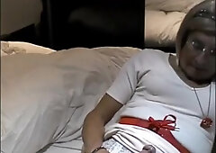 Sarah milky stocking crimson high-heeled slippers