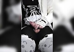 Cute Femboy Maid Masturbates