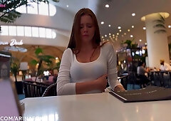 Controlling Her Toy On Our Date Making Her Cum In Public While We Grab Coffee