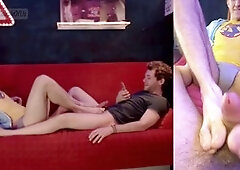 Euro twink's foot play results in a satisfying cumshot