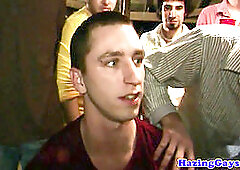 Gay studs enjoy doggy style hazing at wild party after some deepthroat action