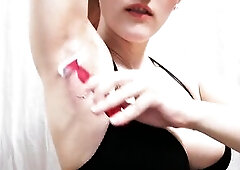 Taking worthy whiffs of my shaggy armpits in advance of I shave 'em off for admirable!