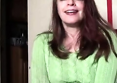 Cute curly brunette solo webcam masturbation