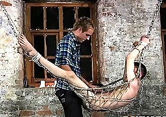 Jock fucking restrained young twink sub