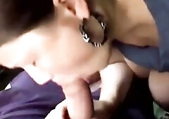 Large titted woman, Terry Nova is sucking and riding schlong in swap for a ride home