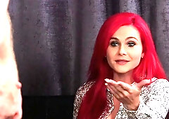 Amateur redhead shaves and masturbates