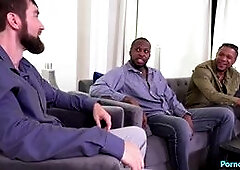 Chris has brought a few friends, Jason and Jon Jon home from work for his wife to enjoy cause she just can't get enough. Chris is so excited to s