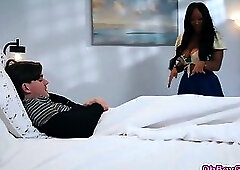 Stepmom August Skye Gives Injured Stepson a Helping Hand