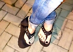 Trans feet, sissy high heels
