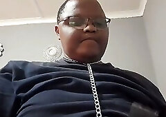 Roughly Fondles Herself in Chain and Gag: Chained, Gagged, Trans, BBW, Asexual