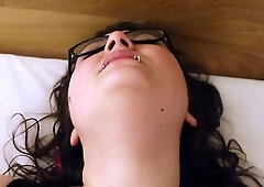 Nerdy Student with Glasses has an Extreme Orgasm