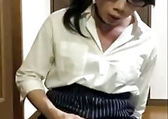 Naughty shemale loves crossdressing and stroking her cock until cumshot