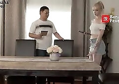 Chinese Man Learns English from Slut Teacher and How to Cum in Her Easy American Pussy