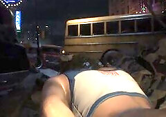 Angel with large giant bazookas and bikini in the zombie world - Porno game