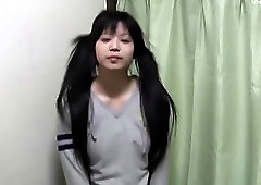 Japanese babe gets her big boobs pinned