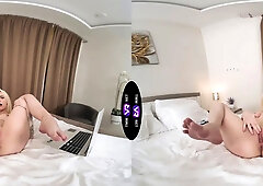 Hot Blonde Ditches Laptop to Fingerfuck Herself Hard - TeenMegaWorld