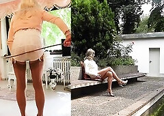 drubbing, stroking,and ejaculation in constricted panties, nylon nylons and hose