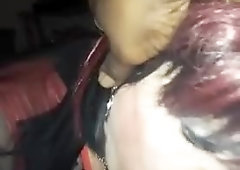 Crossdresser gives blowjob to BBC and gets fucked bareback