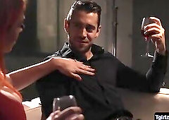 Transexual Aspen Brooks and Stud Dante Colle mixed Business with fun