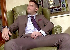 Suit, baby sitter blow job, suit gay