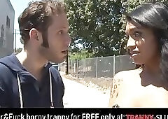 Teaching a tranny prostitute!