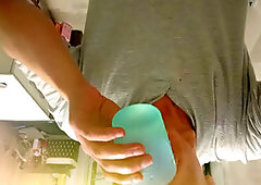 Peeing, solo, gay porn