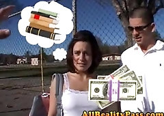 Carlett inhales and ravaged sausage for money!