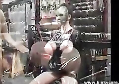 Monster bazookas whipping, needles and dildo orgasms