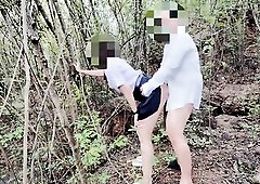Hot Thai student gets drilled in the unfathomable forest. Thai audio.