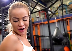 Three fitness bombshells have a naughty lesbian workout