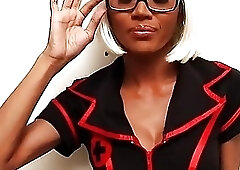 Young cum eating nurse