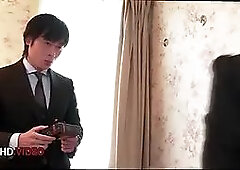 Yui's Office Seduction: Wild Gangbang & Passionate Blowjob