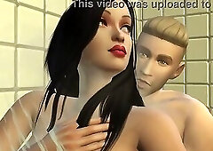 Ladyboy fucked in shower (Sims)