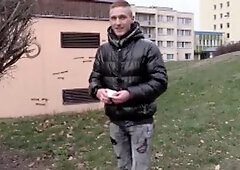 CzechHunter.com - Czech dude bareback flashing in hotel