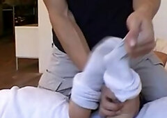 FootFriends.com - In socks rushes plowing hard