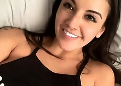 Cute curly brunette solo webcam masturbation