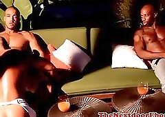 Asian hunk spitroasted by two BBC