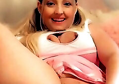 Savannah lovely amateur blonde woman toying