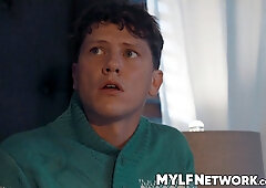 Intense threesome pussy drilling session with sexy Sheena Ryder and cute Rion Ki