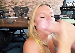 Banging the Co-worker Kayla Wild. SUCKS and BANGS the spunk without his BIGGEST ROD!