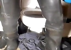 nlboots - red lumber jacket and waders