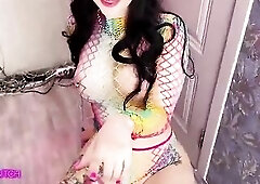 Purple whore cheats on her boyfriend