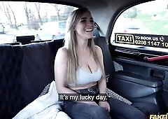 Fake Taxi - Breasty Chick Shows Massive Natural Titties Then Rims & Titfucks
