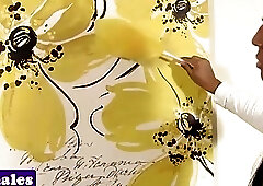 Ebony tranny assfucked doggystyle before bj