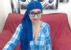 Blue Hijab Beauty from Turkey in Yoga Spandex