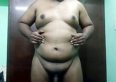 Just guy massages Himself