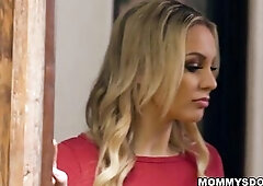 Kenzie answers the door, its an elderly lady. Kenzie needed a housekeeper to pick up the slack. Kenzie introduces her to her daugter Mackenzie, then l