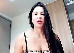 During the time that I see my stepmother I get very lascivious and begin masturbating but that babe discovers me